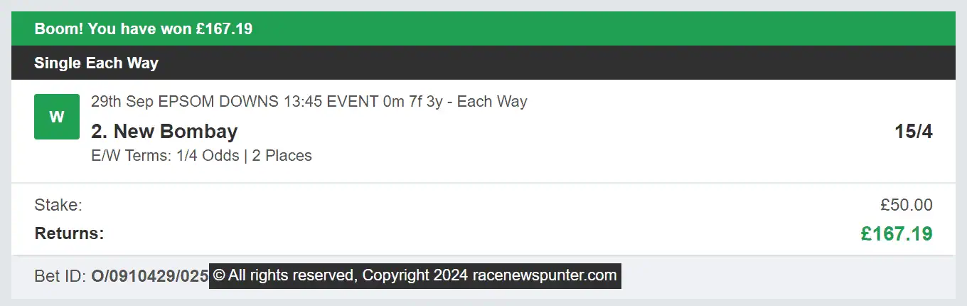 Race Winners Elite - Winner 1 - 2024-09-29