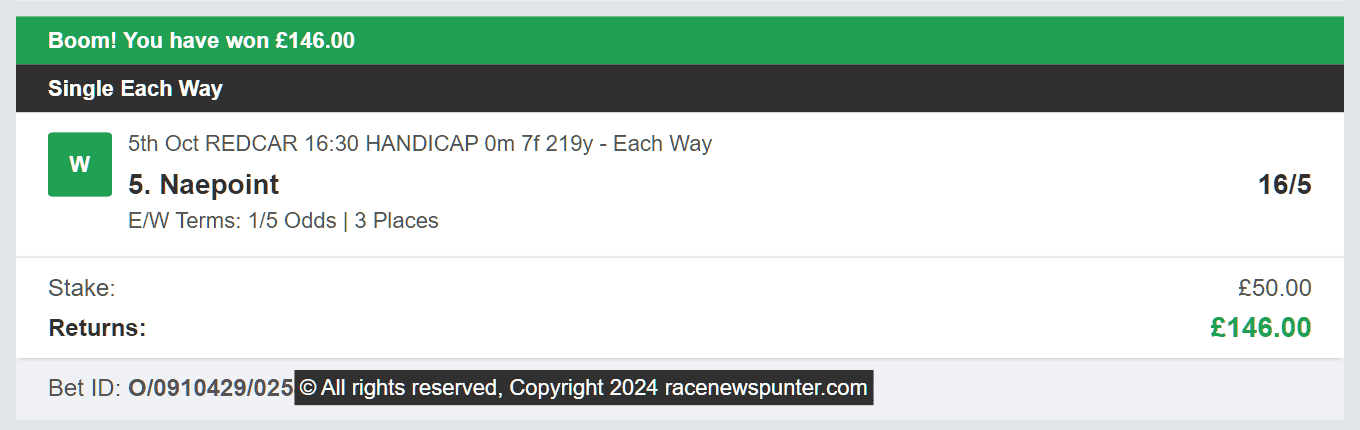Race Winners Elite - Winner 1 - 2024-10-05