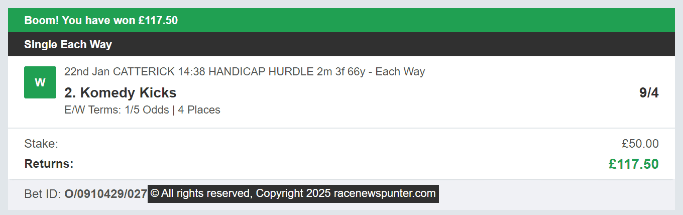 Race Winners Elite - Winner 1 - 2025-01-202